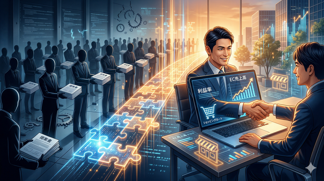 【論理的営業戦略】クラウドソーシングで選ばれる提案書の極意。作業者マインドを脱却し、副業EC（Shopify）で「顧客の課題を解決する」ビジネスパートナーになる方法