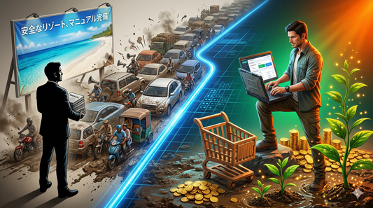 【論理的キャリア防衛術】「綺麗なイメージ」に騙されて自滅する会社員。セブ島のカオスな交通渋滞とウニ売りに学ぶ、副業EC（Shopify）での現実適応力とビジネスサバイバル