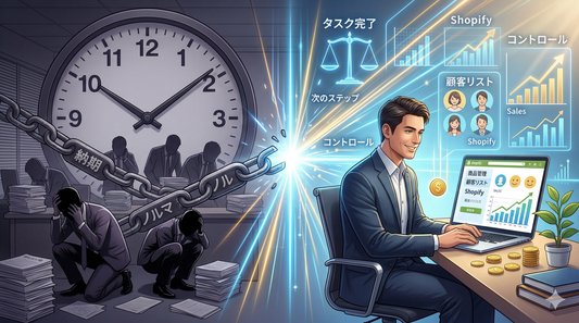 【論理的ストレス回避術】「仕事＝我慢の対価」という奴隷的労働観を捨てよ。会社員が副業EC（Shopify）でコントロール権を取り戻し、ワクワクしながら稼ぐビジネス構築ロードマップ