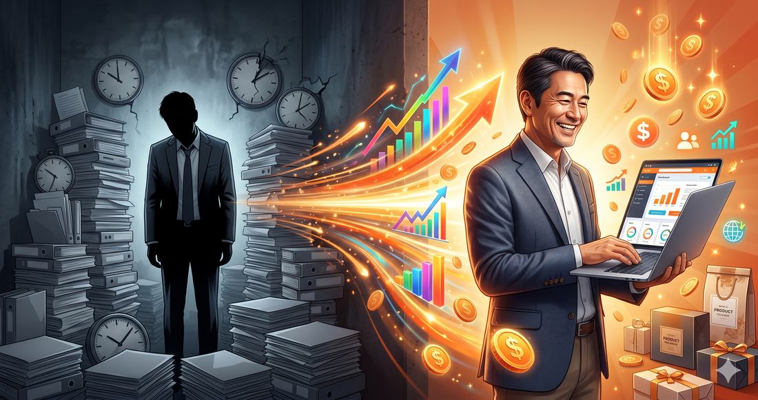 【50代のキャリア防衛と時間戦略】「他人の事業」に全力を尽くし、「自分の事業」を後回しにする労働者の限界。現役PMが語る、副業EC（Shopify）で“自立したビジネス資産”を構築する論理的ロードマップ