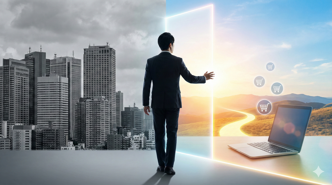 【会社員というリスク】「選択肢」を持たない怖さとは？凡人が副業ECで人生の主導権を取り戻すためのロードマップ