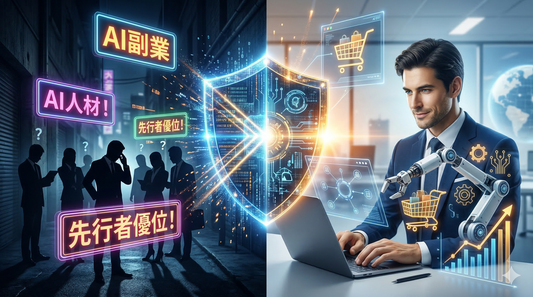 【論理的キャリア戦略】「AI人材」「AI副業」というバズワードの嘘を見抜け。会社員が陥る“ツール過信”の罠を回避し、副業EC（Shopify）で本質的なビジネス戦闘力を構築するロードマップ